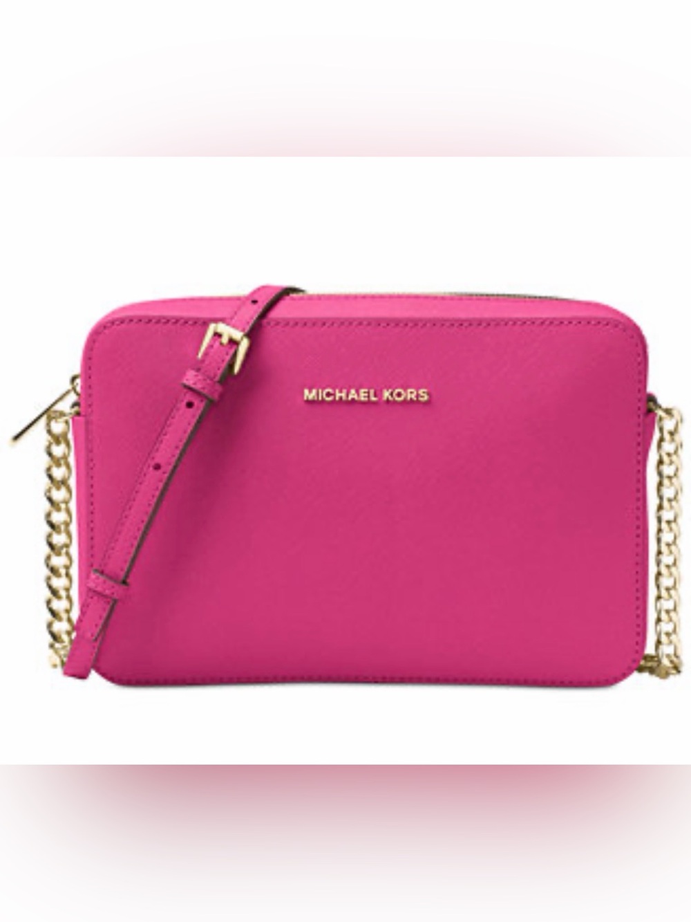 Michael Kors Hot Pink Leather Crossbody Bag